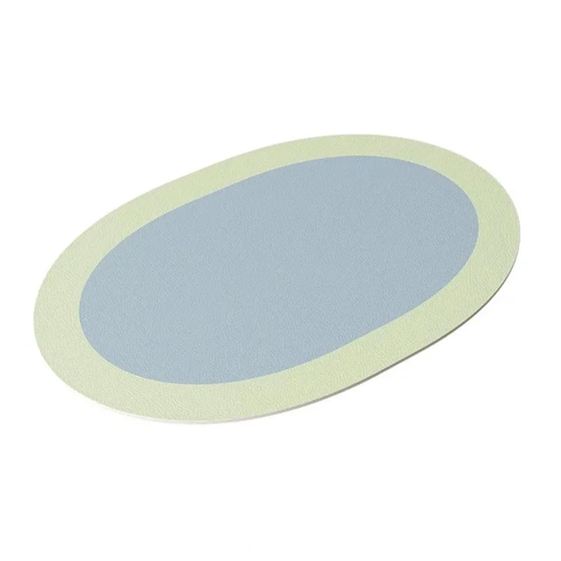 tapis table moderne vert clair bleu clair violet marron cuir texturé adhésif respectueux environnement