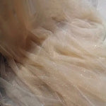 tulle pailleté blanc noir beige glamour translucide decoration couture bricolage 45x150cm