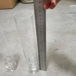 porte bougies verre transparent moderne 25cm 3cm mariage décoration table centro
