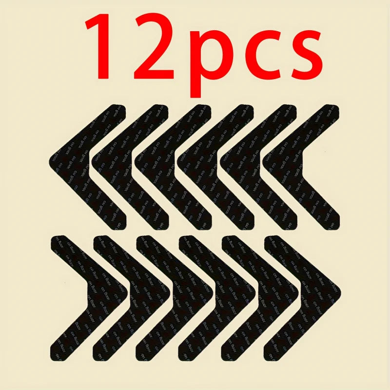 grips antidérapants tapis noirs rayures modernes adhésifs réutiliables sols carreaux bois 12 pièces