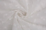 tissu polyester tulle guipure dentelle coeurs blancs transparent robe mariage délicate romantique 150cm rouge