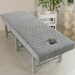 couvre lit massage lit adulte polyester motif hexagonal gris moderne