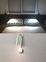 lampe table flexible moderne noir blanc argent fixée mur interrupteur led base minimaliste