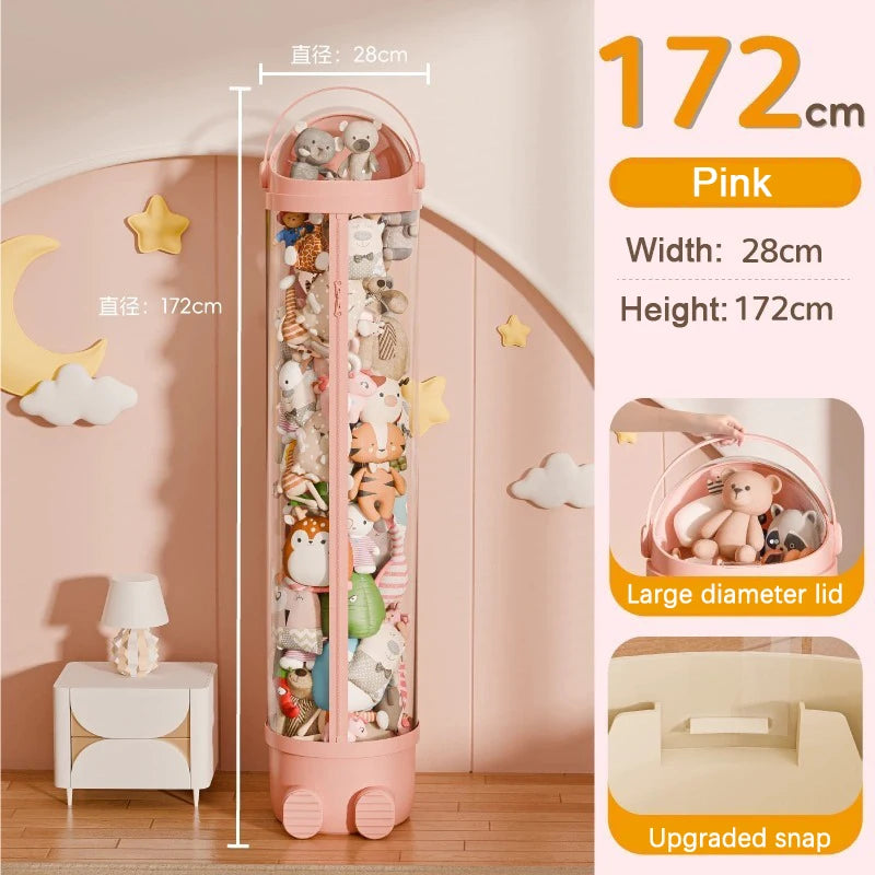 boîtes rangement jouets transparentes moderne rose clair pliables multifonctions organisation enfants storage zipper toy