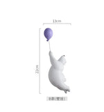 statue ours polaire résine blanche contemporaine minimaliste base plate ballons