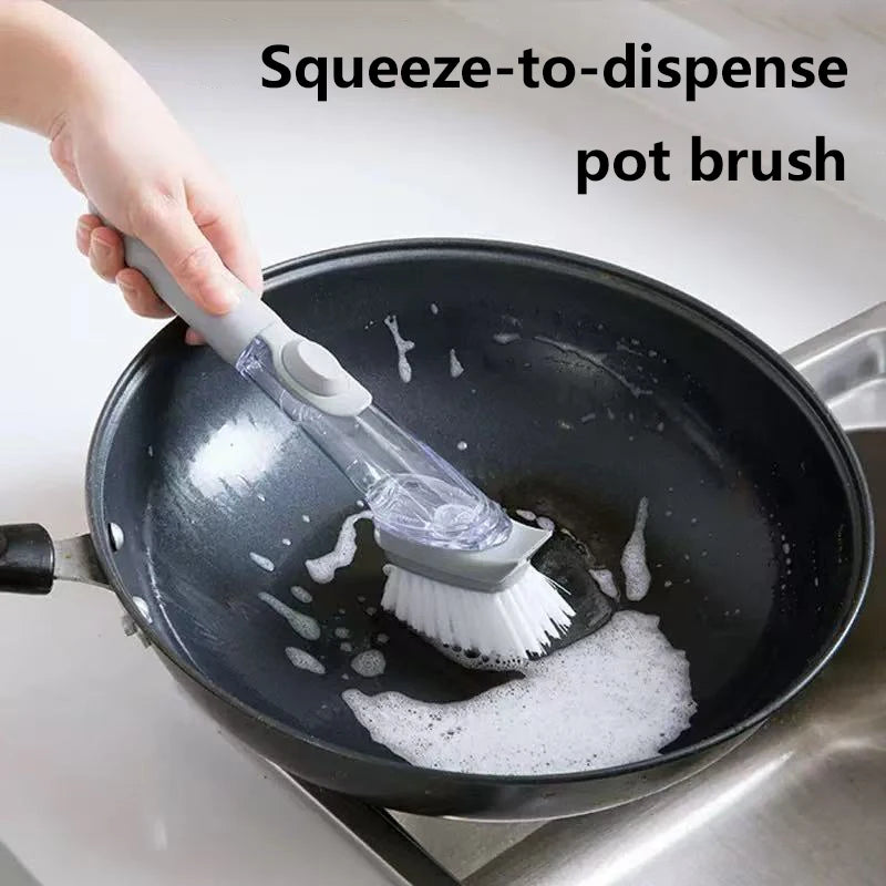 brosse vaisselle multifonctionnelle gris transparent respectueuse environnement moderne pratique non slip