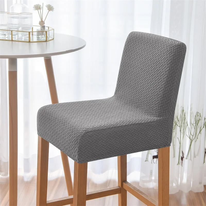 housse chaise tissu motifs géométriques gris clair moderne réglable four seasons