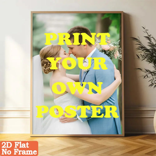 poster personnalisé mariage fleurs nature cadre bois décoration intérieure romantique affiche photo murale
