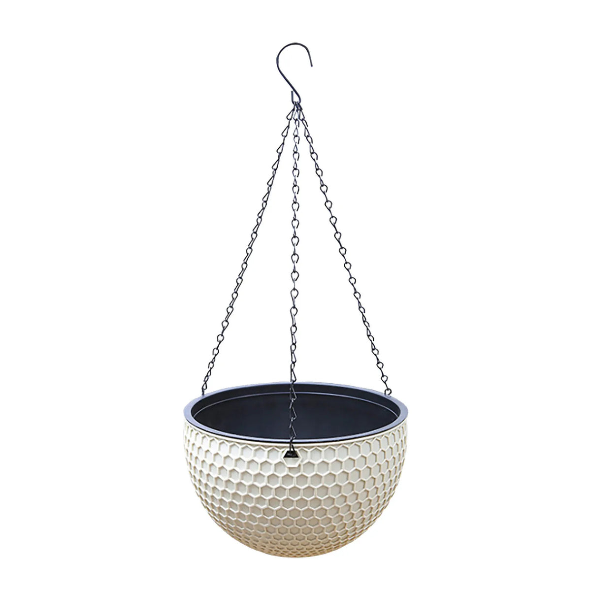Pot suspendu moderne texture nid d'abeille blanc orange noir
