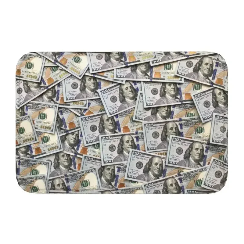 tapis vert moderne billets dollars antidérapant imperméable usage extérieur intérieur porte sol