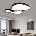 plafonnier led moderne minimaliste abstrait blanc noir doré chambre salon decoration