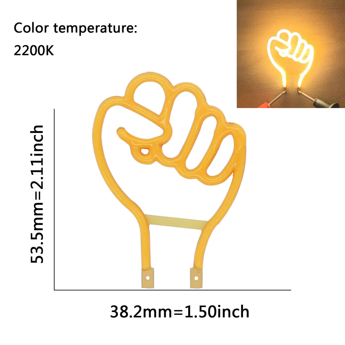 lampe led neon forme étoile clip fixation cable decoration feste