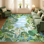 Tapis vert plante flanelle doux salon