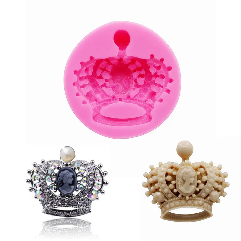 moule silicone fondant couronnes stylisées moderne pâte sucre chocolat decoration rose qualite environnement