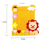 cadres photo animaux fleurs créatifs enfants rose marron bleu blanc autocollant adhésif découpage guide