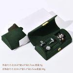 boîte rangement bijoux velours portable voyage rose gris bleu vert classique bouton doré bracelets