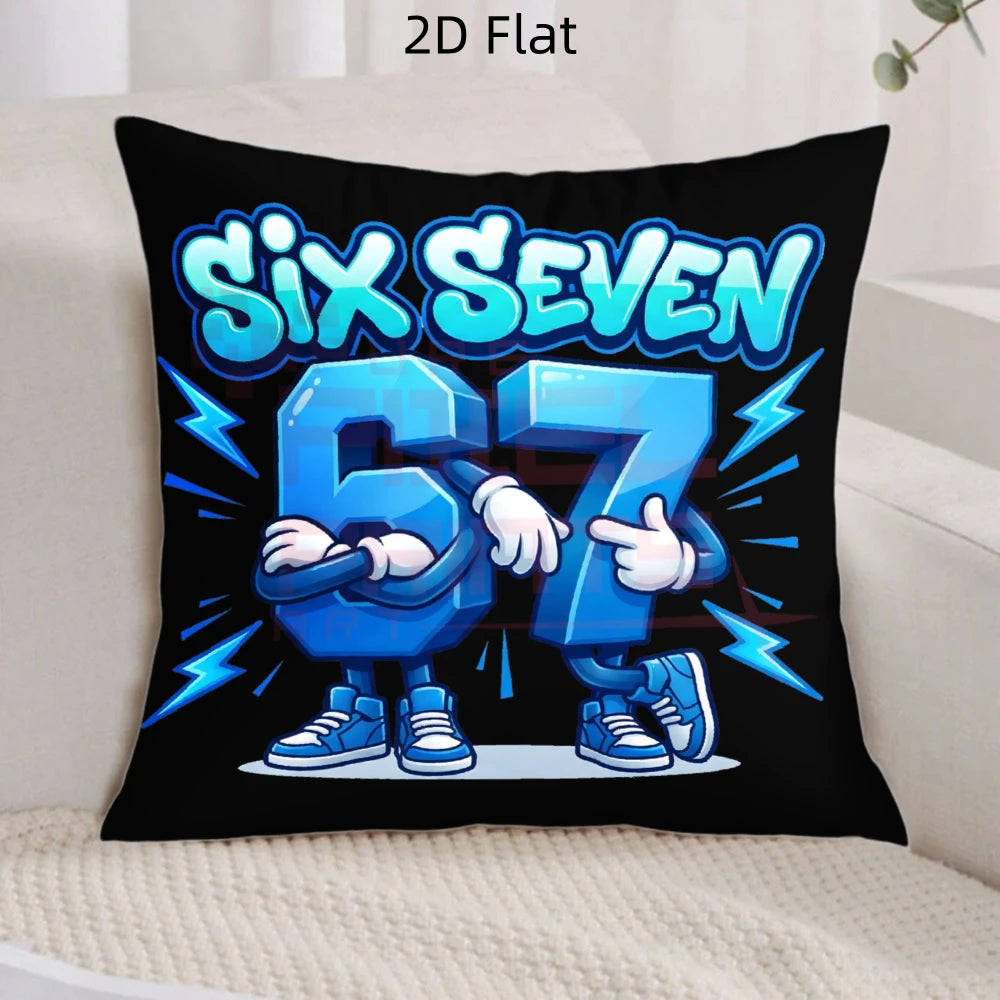 housse coussin polyester motif 67 3d bleu cartoon decor lit canape voiture