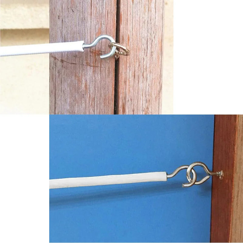 câble flexible blanc moderne crochets métalliques salon caravanes bateaux accessoires tringle 5m 1m 2m
