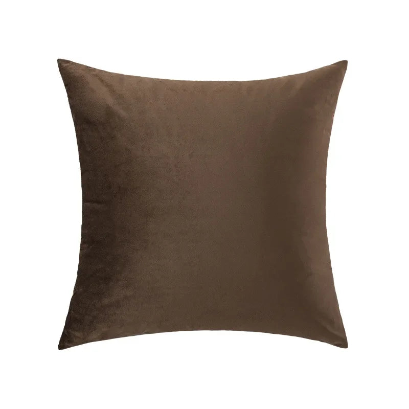coussin patchwork marron carré moderne 45x45cm amovible lavable decoration maison