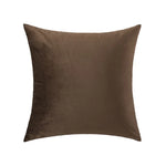 coussin patchwork marron carré moderne 45x45cm amovible lavable decoration maison