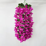 guirlande fleurs artificielles violet rose rouge blanc feuilles vertes modernes decoration intérieure 88cm