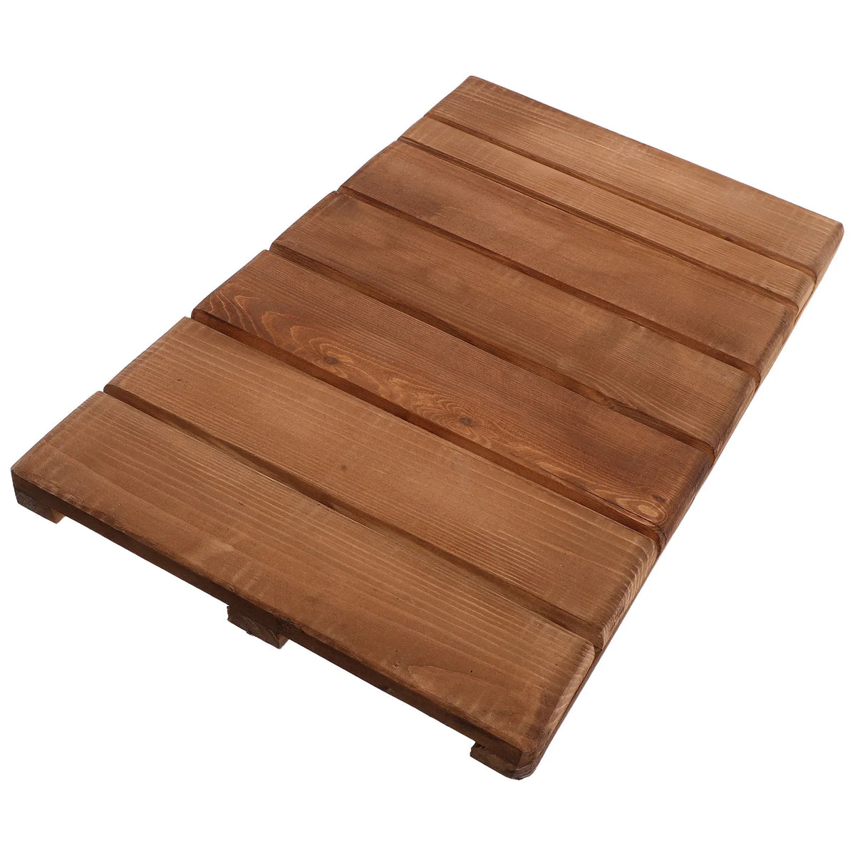tapis bain antidérapant bois marron lignes horizontales moderne secoueur rapide