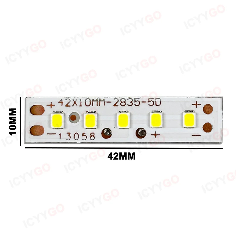 bande led blanche 42mm moderne 3v 300ma 2835 smd 10pcs opaque