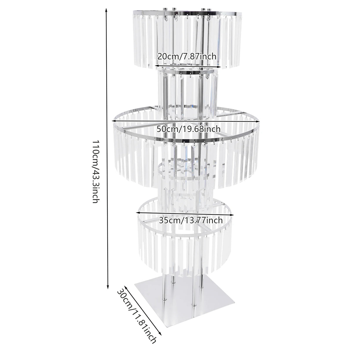 support fleurs moderne or rondelles transparentes décoration table mariage anniversaire pieds