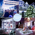 guirlande lumineuse solaire modes blanc points lumineux uniformes patio moderne extérieur festive led ip65