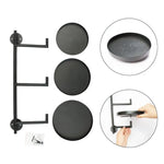 étagère murale moderne noire plateaux métal fixations inclusesintérieur balcon jardin