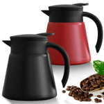 Théière acier inoxydable 600ml poignée moderne couvercle évacuation thermos isolation