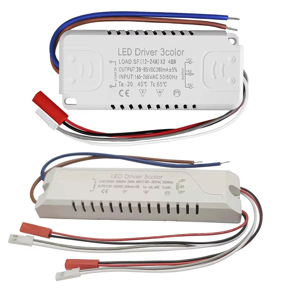 pilote led driver constant current blanc moderne câbles jst 10v 50v ac165v 265v 3w