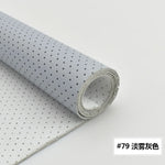 tissu faux cuir perforé ameublement canapé décoration couture robuste couleur gris clair