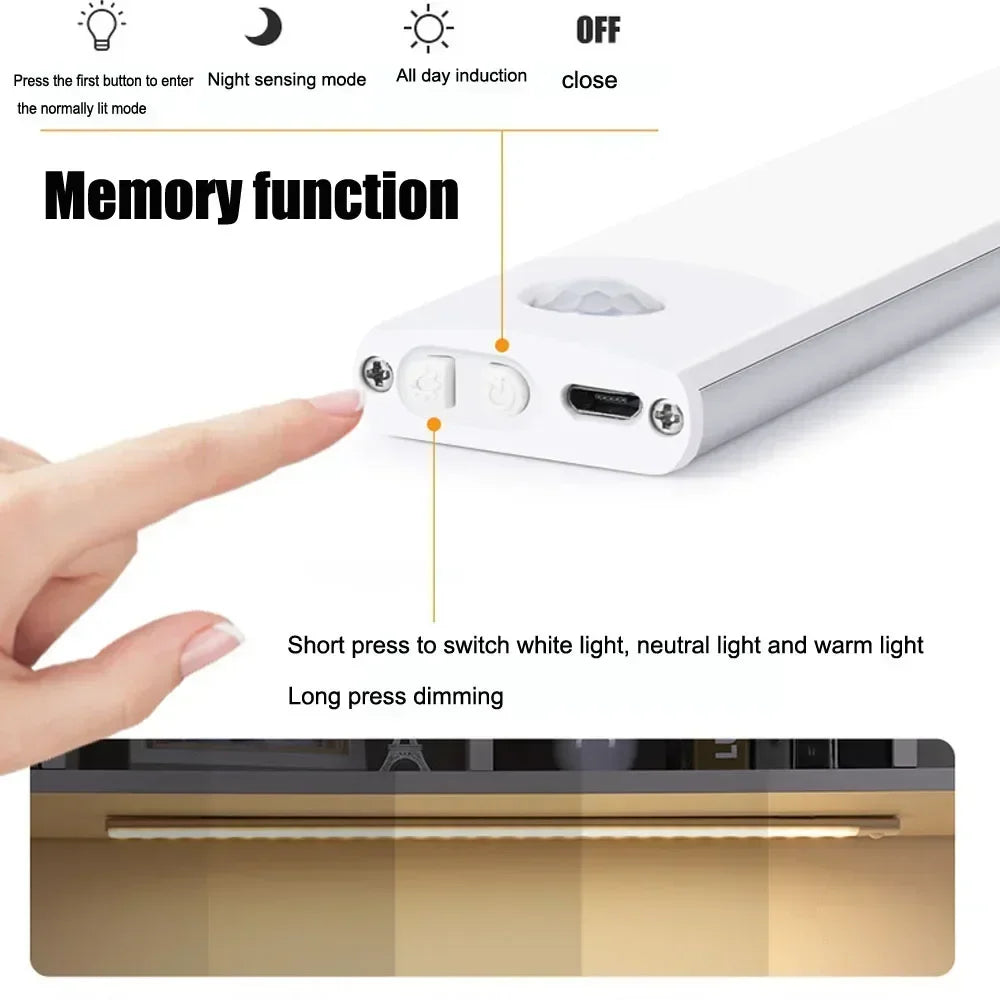 lampe led sans fil détecteur mouvement rechargeable usb decoration chambre moderne minimaliste