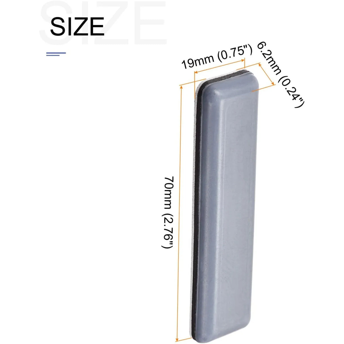 protections pieds meubles gris clair adhésives modernes 19x70mm pack 10 pièces
