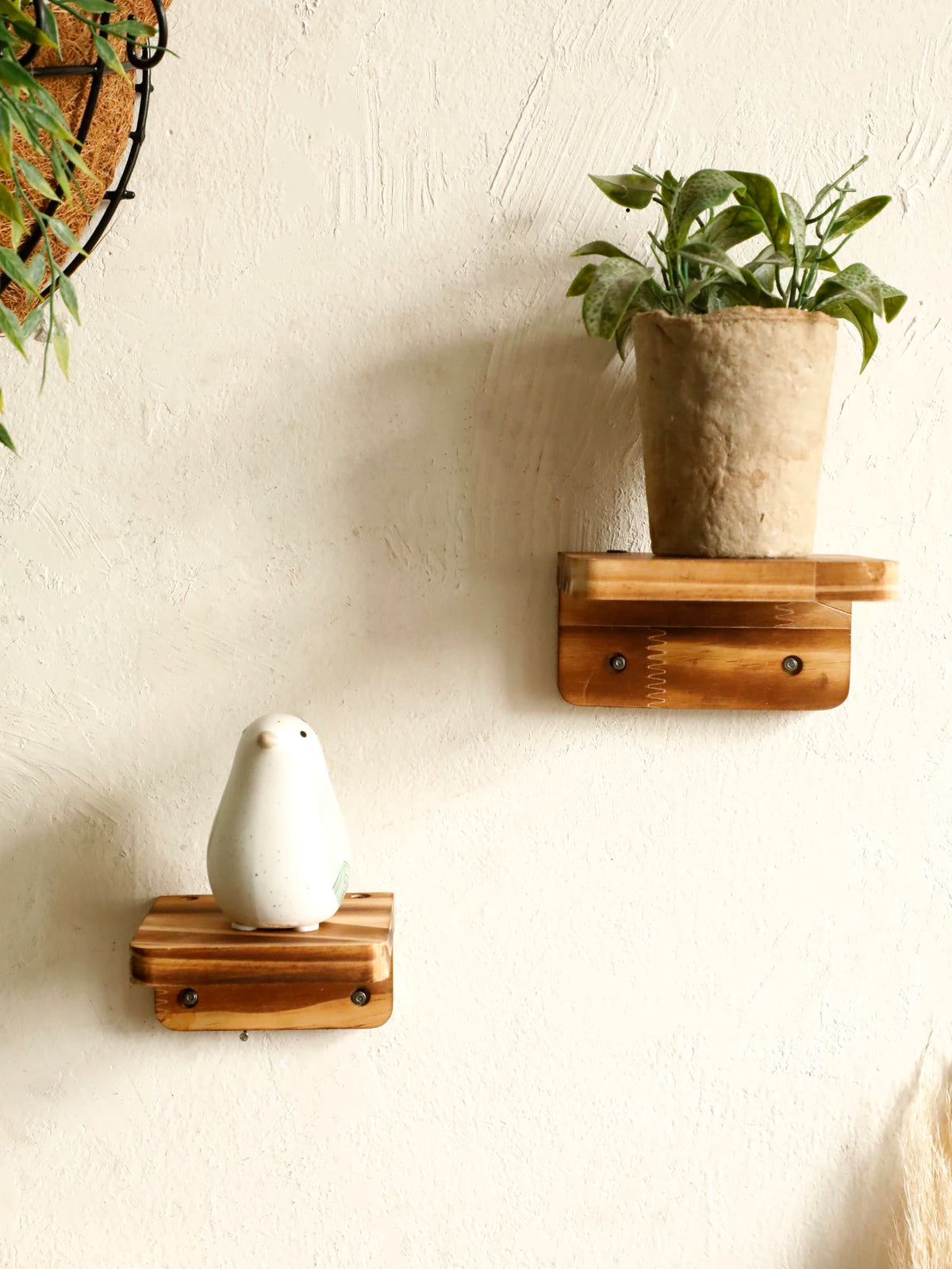 étagère murale bois moderne étagères murales deco maison présentoir salon pot fleur