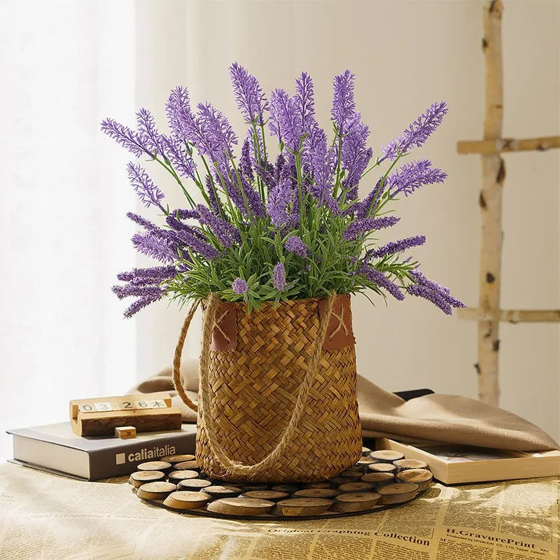 Bouquet artificiel violet fleurs lavande decoration mariage anniversaire intérieurextérieur