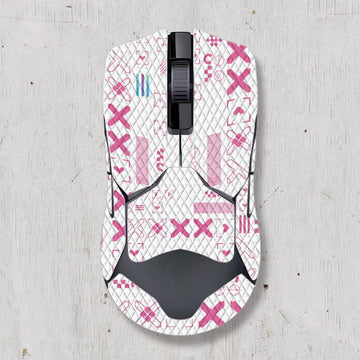 souris gamer antidérapante adhésive caoutchouc graphique moderne noir rouge bleu
