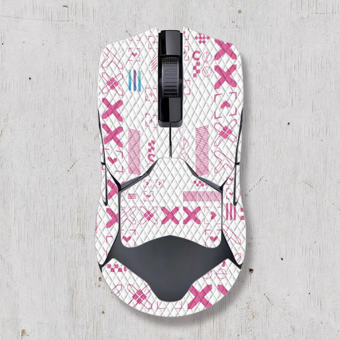 souris gamer antidérapante adhésive caoutchouc graphique moderne noir rouge bleu