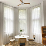 rideau blanc moderne transparent rayures verticales fenêtre salon maison chic