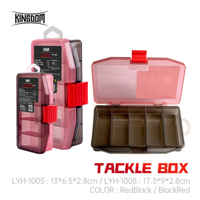 Boîte de rangement pêche rouge avec compartiments
