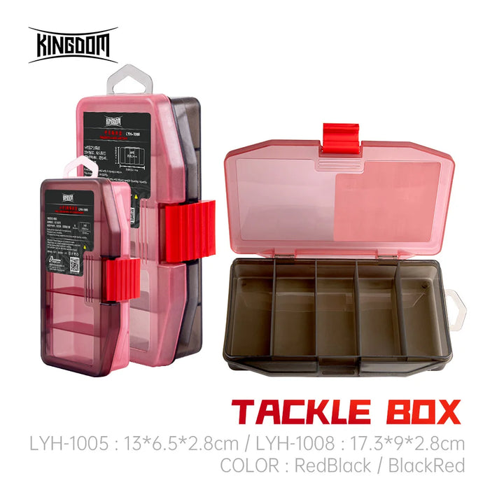 Boîte de rangement pêche rouge avec compartiments