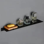 étagère murale aluminium blanc noir moderne minimaliste vis bouchons protection 30cm 40cm 50cm