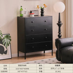 armoire tiroirs blanc moderne verre translucide poignées blanches pieds noirs