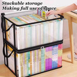 organisateur livres pliable transparent noir rangement documents école maison modulaire utilitaire moderne
