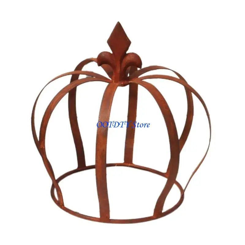 pots fleurs rustiques couronne forme adulte jardin balcon rouille vintage