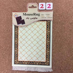 tapis souris persan ornements floraux bleu rouge beige antidérapant clips miniature