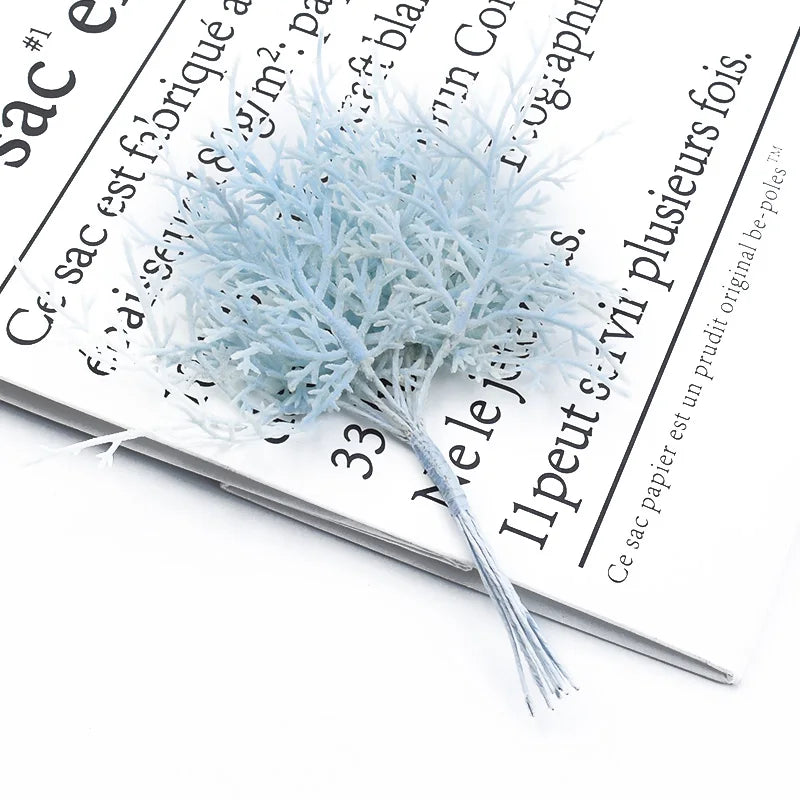 bouquet artificiel feuilles fines or argent bleu violet rose naturel extérieur accroché chambre decoration