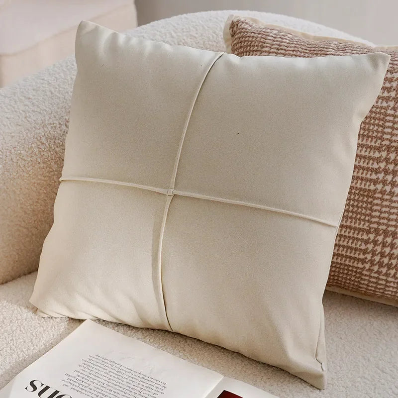 taies d'oreiller décoratives patchwork fleurs géométrique rayures moderne maison coton polyester