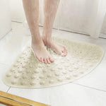 tapis bain massant antidérapant texture bosses gris moderne salle bain suction cup pvc respectueux